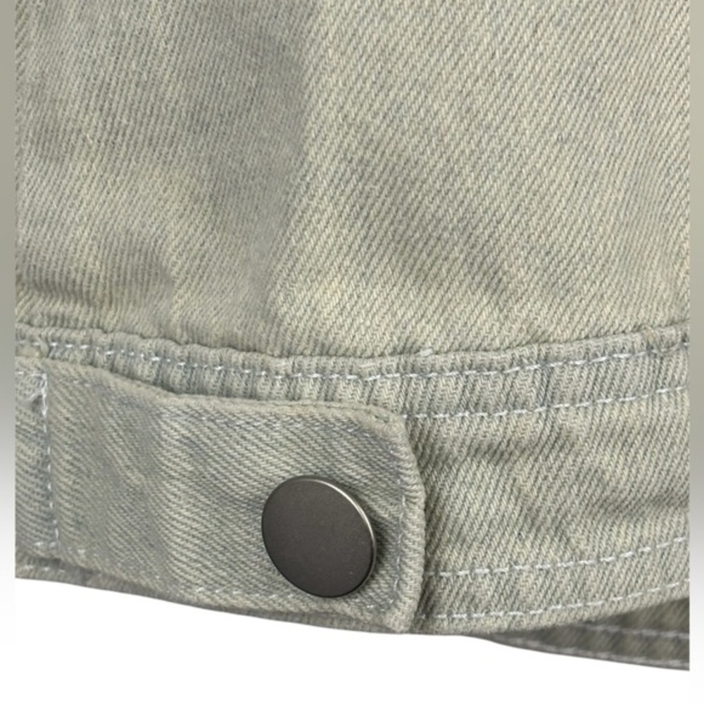 Allegra K Women’s Jean Jacket with Soft Cotton Sleeves & Hood Size S Acid Wash - Picture 7 of 14